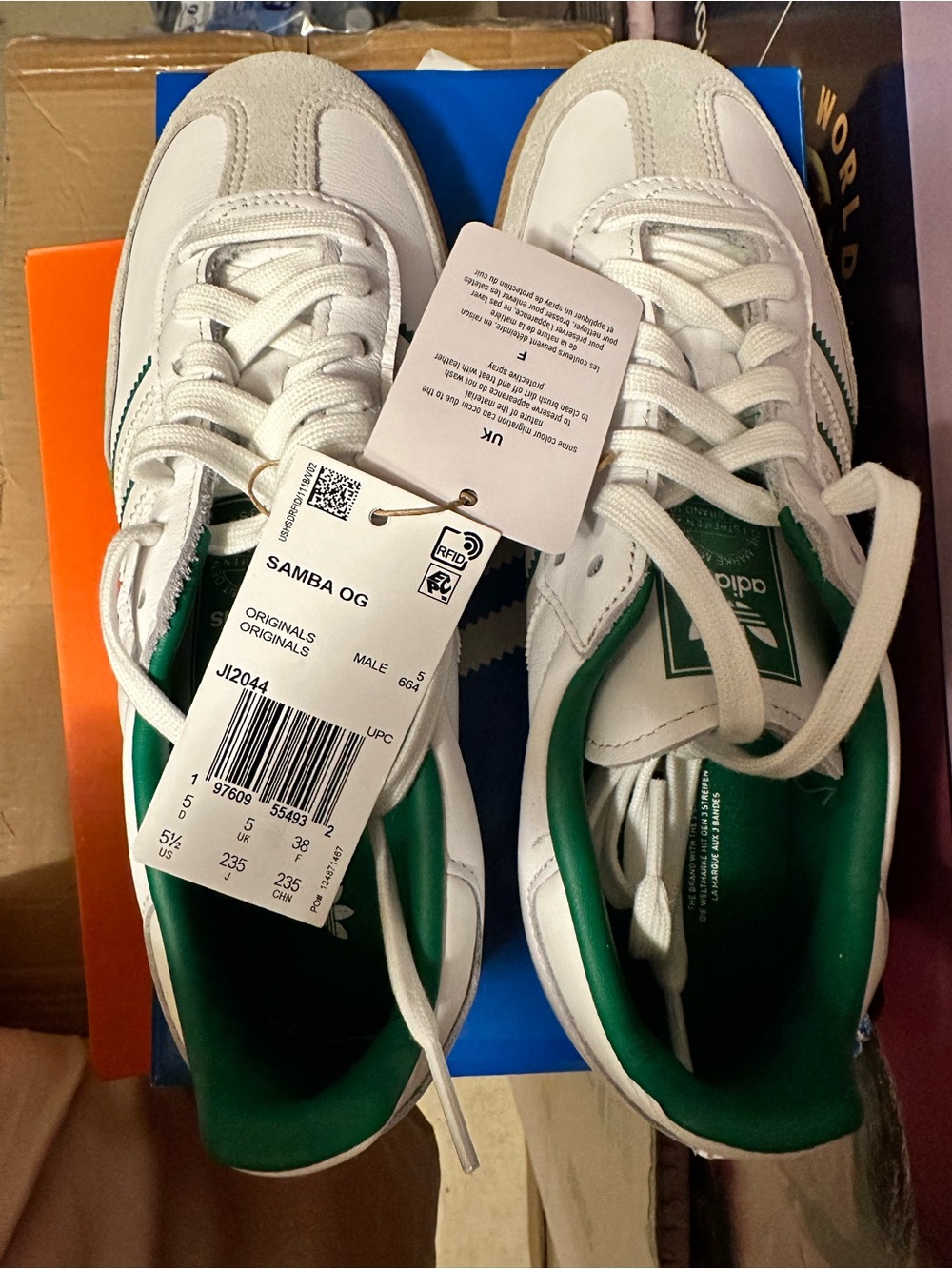 SOLD-Adidas Samba Crystal White Green (new) - Picture 6 of 6